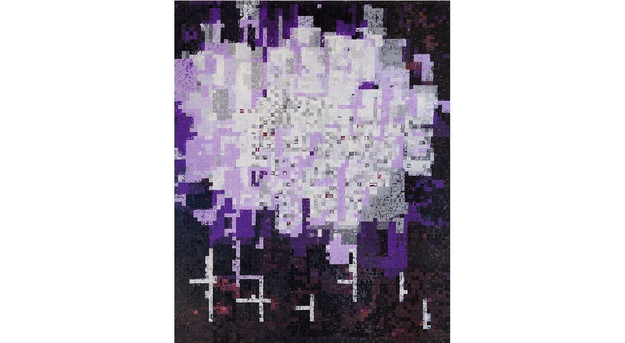 memory III · acrylic and ultra thin glass imbricated on canvas · 162x130cm · 2020 · memory III · acrylic and ultra thin glass imbricated on canvas · 안창석 · An Changsuk · (이미지출처 = 학고재아트센터) · (Source = Hakgojae Art Center)