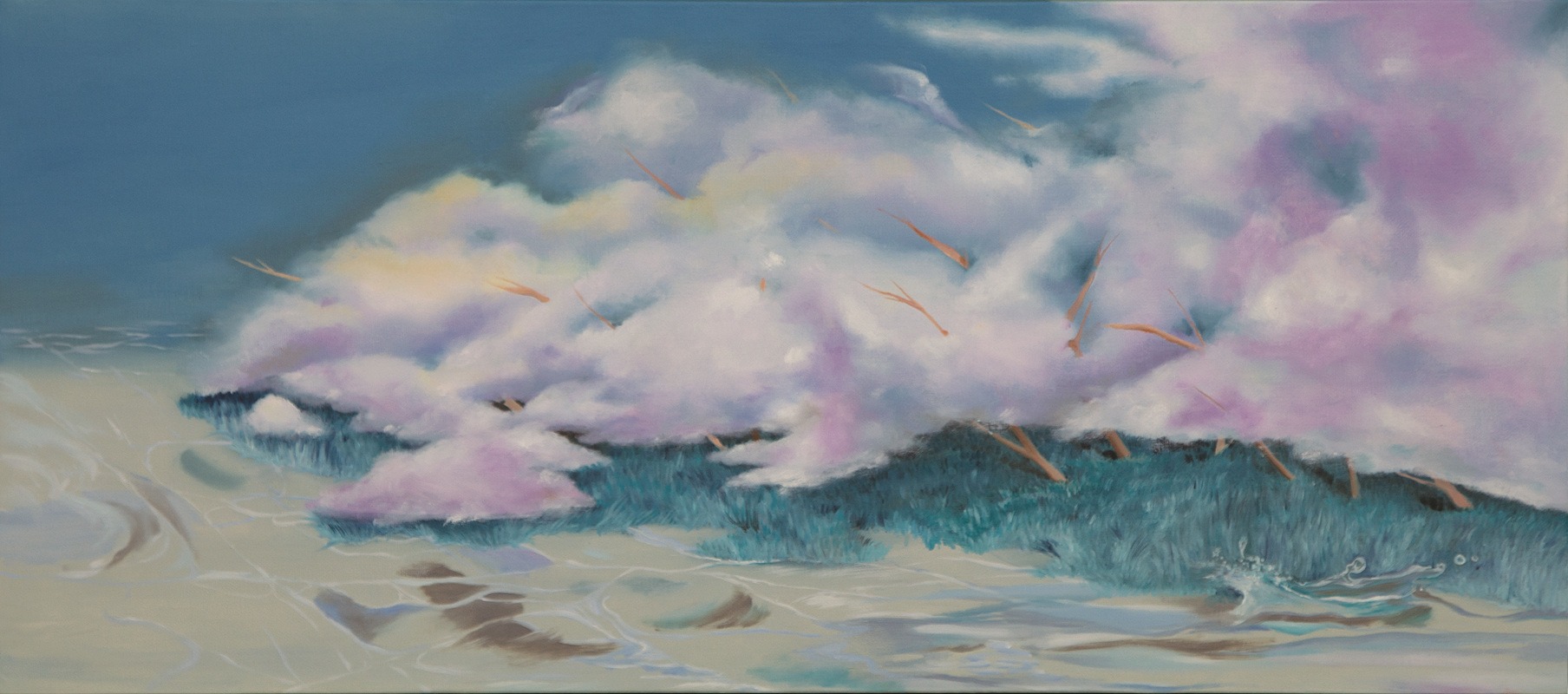 비[슬픔] · oil on canvas · 36.1X80.3cm · 2021 · 반혜진 · Ban Hyejin · (이미지출처 = 사이아트 스페이스) · (Source = CYART SPACE)