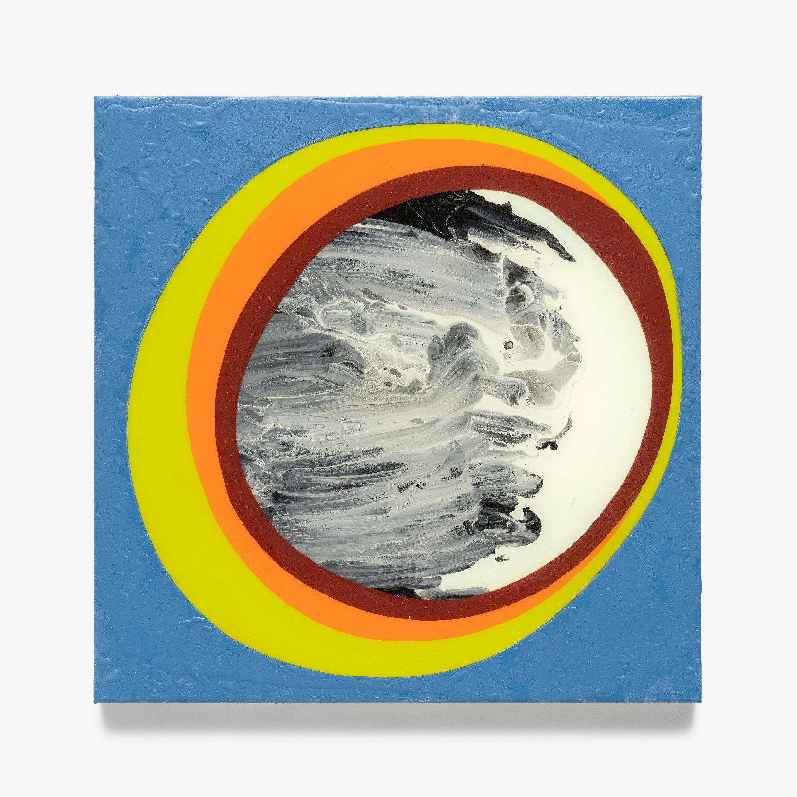 The Moon is Rising · Acrylic on linen · 60 x 60 x 4 cm · 2022 · The Moon is Rising · Acrylic on linen · 강익중 · Kang Ikhoong · (이미지 출처 = 갤러리현대) · (Source = Gallery Hyundai)