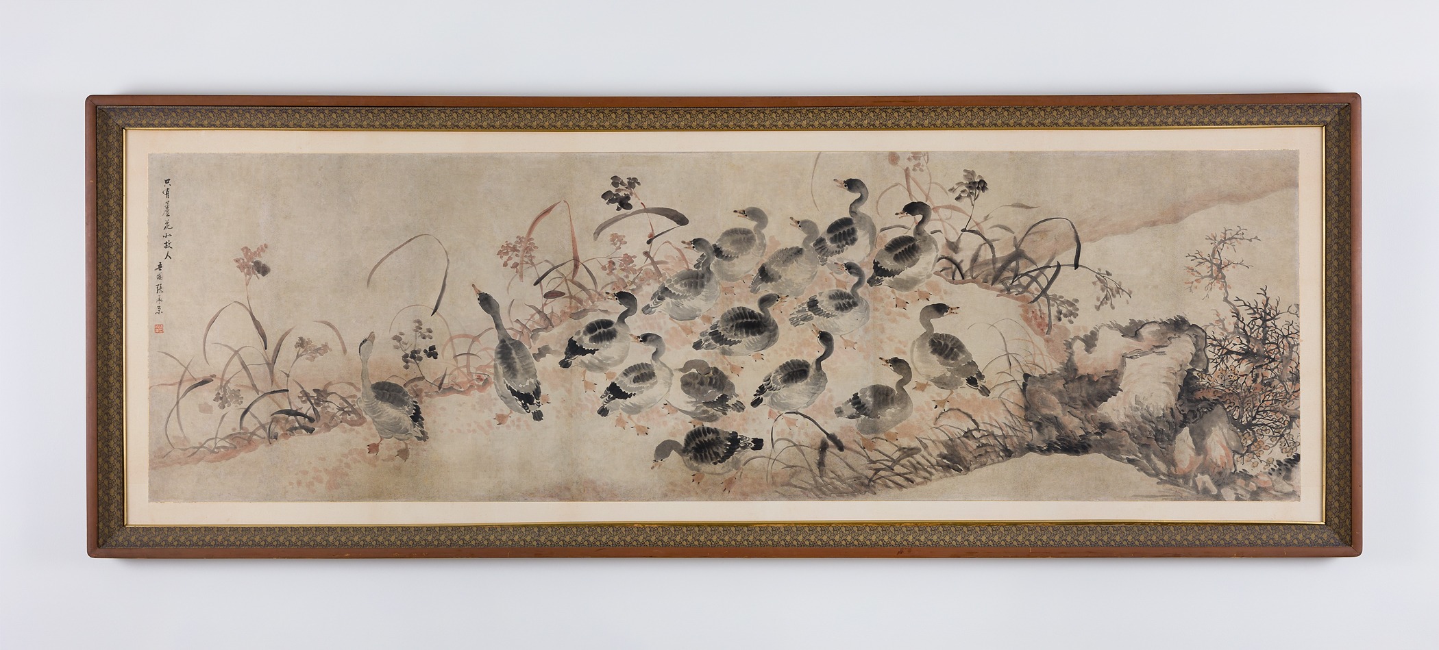 군안도(群雁圖) · 종이에 수묵 · 78×277cm · ca.1800s · 오원 장승업 · Jang Seungup · (이미지 제공 = 일민미술관) · (Source = ILMIN Museun of Art)