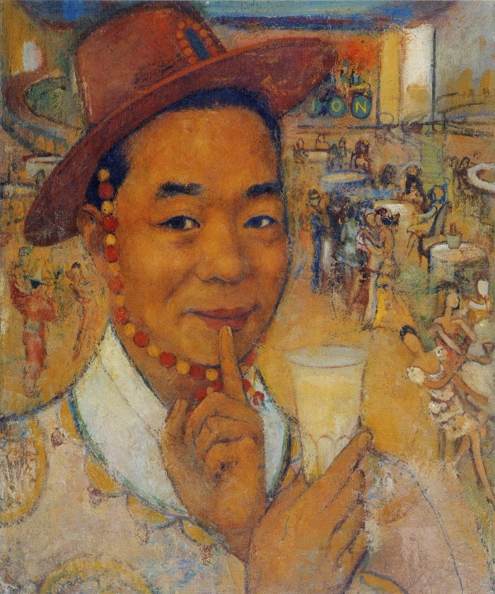 모자를 쓴 자화상 · 캔버스에 유채 · 54 x 45cm · Oil oc canvas · 배운성 · Bae Une Sung · (이미지 출처 = 김달진미술자료박물관) · (Source = Daljin Museum)