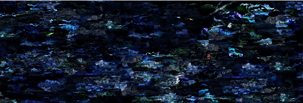 In Between · digital painting · 225x120cm_detail4 · 2022 · In Between · 윤여선 · Yoon Yeosun · (이미지출처 = 학고재아트센터) · (Source = Hakgojae Art Center)