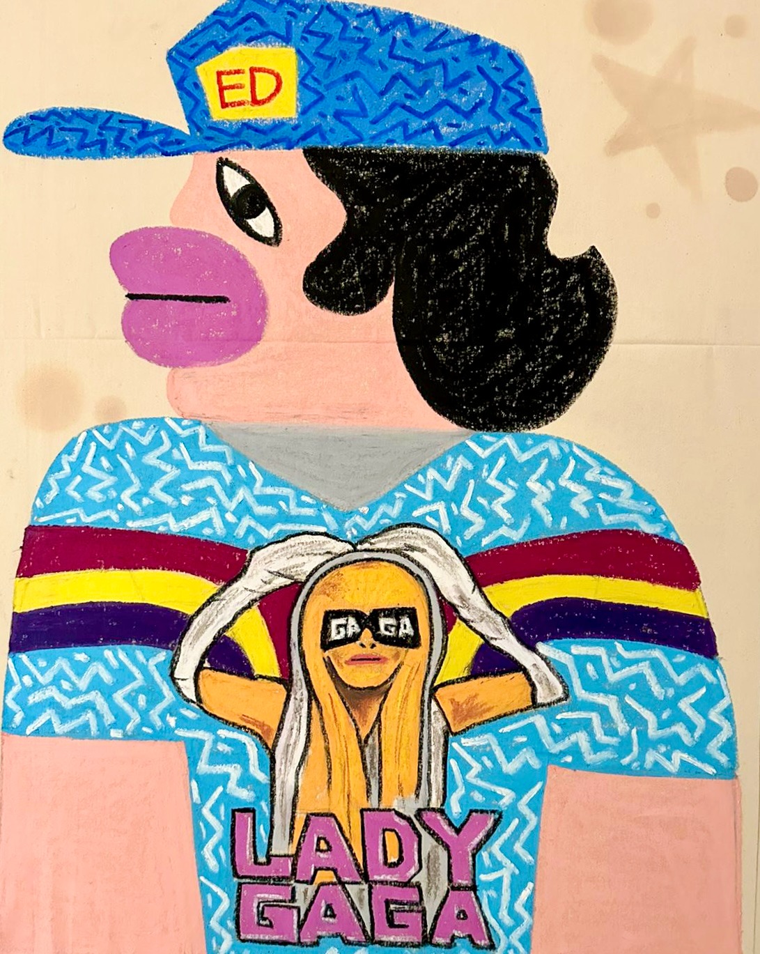 GAGA · OIL STICKS AND SPRAY ON CANVAS · 100x80cm · 2022 · GAGA · OIL STICKS AND SPRAY ON CANVAS · 에드 브로너 · ED BRONER · (이미지제공 = FFF) · (Source = FFF)