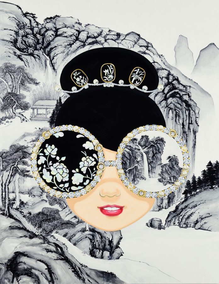 Sealed smile · Colored on Korean paper · 116ⅹ90cm · 2022 · Sealed smile · Colored on Korean paper · 김지희 · Kim Jihee · (이미지 제공 = 비트리 갤러리) · (Source = b-tree gallery)