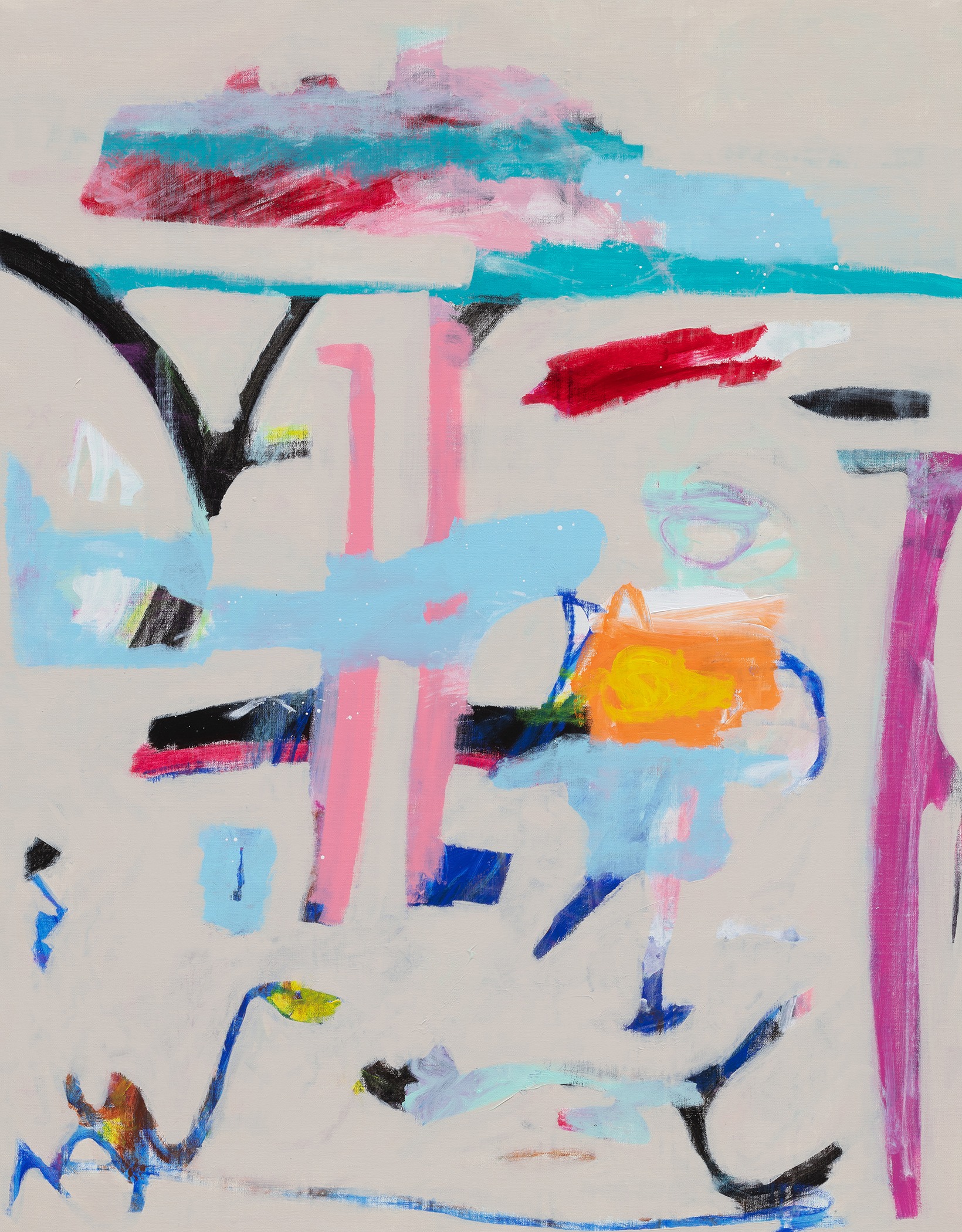 Untitled · Acrylic on Canvas · 100 x 128 cm · 2022 · Untitled · Acrylic on Canvas · 마이큐 · MY Q · (이미지 출처 = 신세계갤러리 본점) · (Source = shinsegae gallery)
