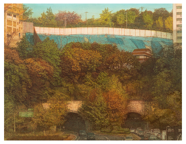 가변풍경 · oil on canvas · 112x145.5cm · 2022 · A Transitional Landscape · oil on canvas · 이만나 · Lee Manna · (이미지 출처 = 선화랑) · (Source = sungallery)