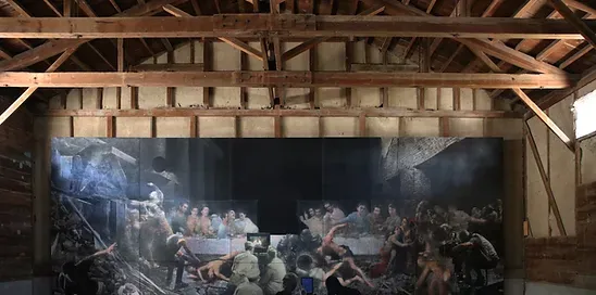 전시전경 · Exhibition view · (출처 = 춘포도정공장) · (Source = Old mill Chunpo)