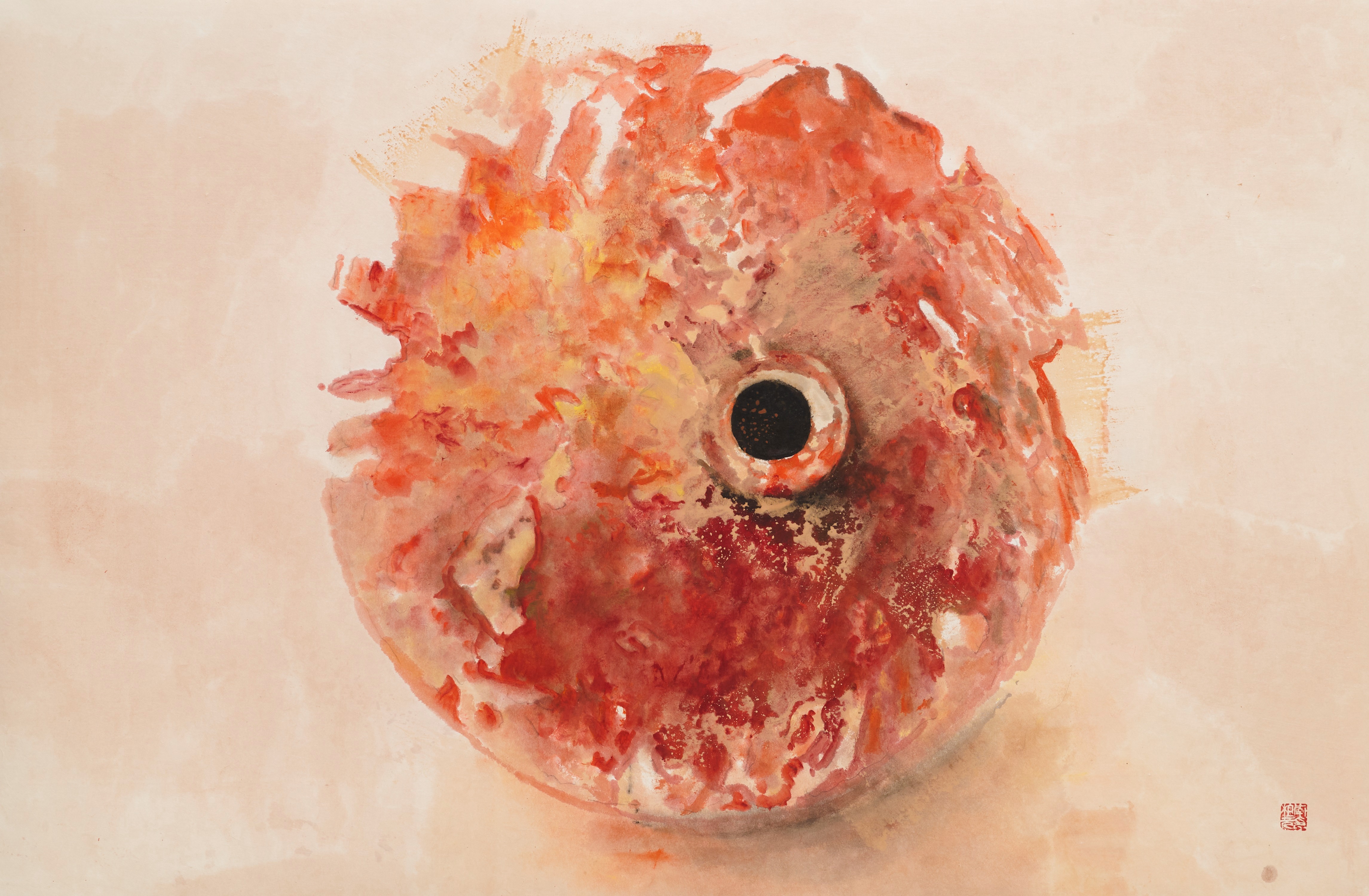 도자기 · 한지 위에 흙, 유화물감, 먹 · 82x126cm · 2021 · Ceramic · ink, oil color, and soil on paper · 이상원 · Lee Sangwon · (이미지 제공 = 이상원미술관) · (Source = Lee Sangwon museum)