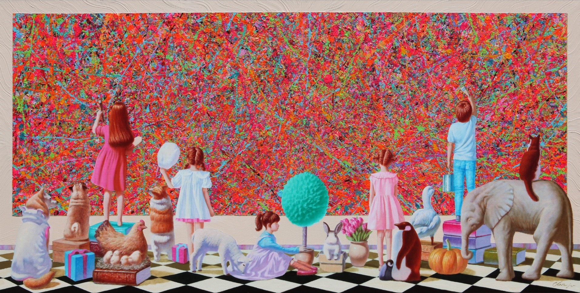 공존 · 캔버스에 유채 · 60x120cm · 2022 · 김찬주 · Kim Chanju · (이미지 제공 = 갤러리 반디트라소) · (Source = Gallery  banditrazos)