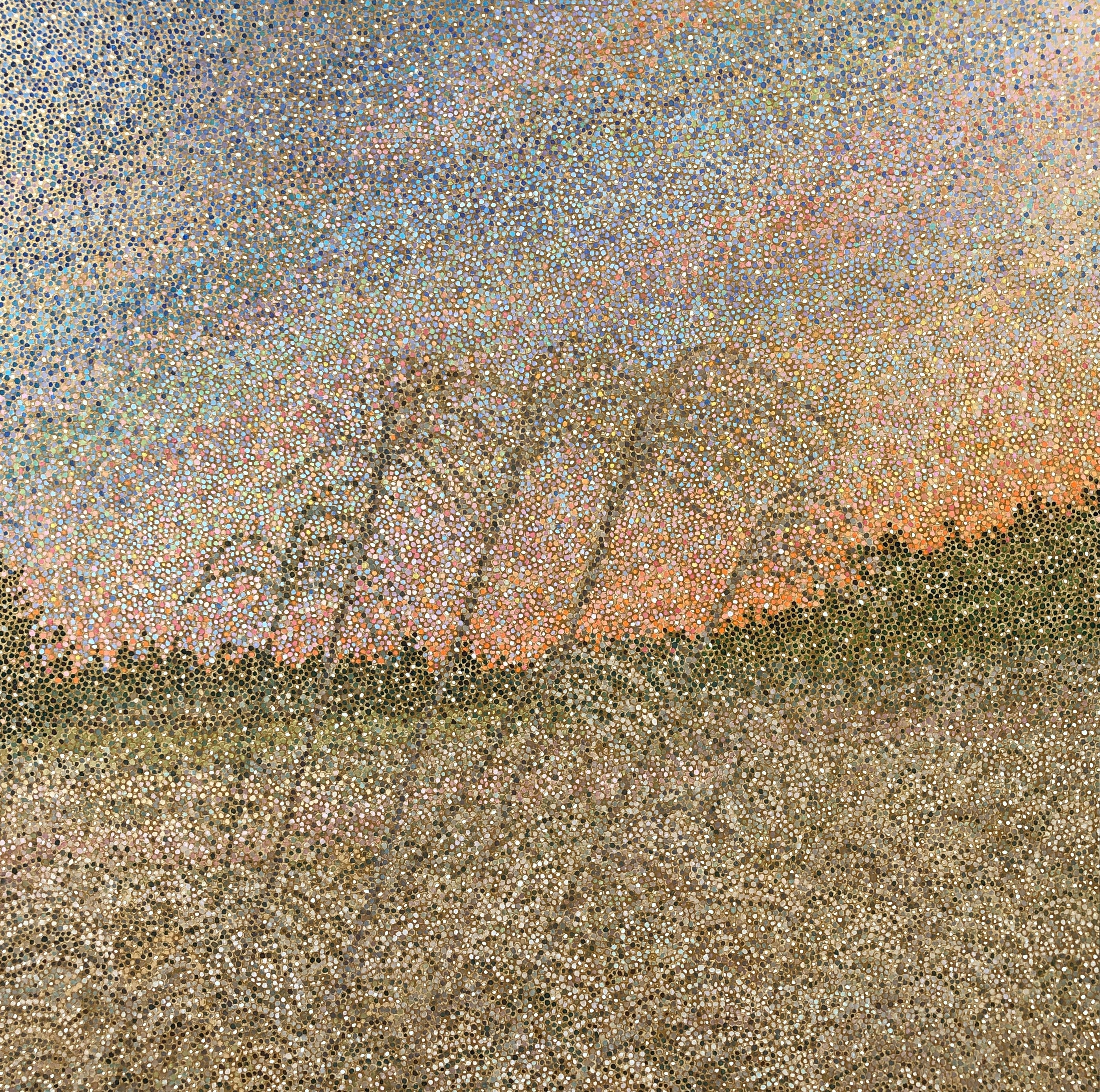 기억 - 가을 향기 · Acrylic on canvas · 97.0 X 97.0 cm · 2022 · Acrylic on canvas · 이내 · Inae