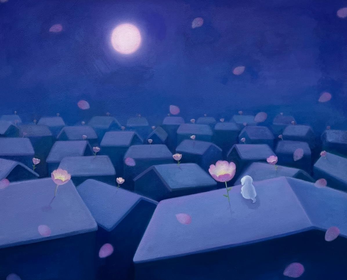 달맞이꽃 · oil on canvas · 72.7 x 90.9 cm · 2022 · oil on canvas · 이한나 · Lee Hanna · (이미지제공 = FFF) · (Source = FFF)