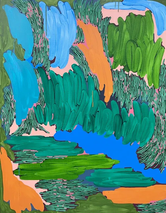 Discover-garden space #37 · acrylic on canvas · 116.8x91cm · 2022 · Discover-garden space #37 · acrylic on canvas · 정민희 · Jung Minhee · (이미지 출처 = 충무로 갤러리) · (Source = chungmuro gallery)