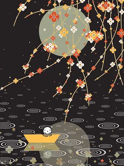 Reflection of the Moon-Black · Acrylic on canvas on board · 130 x 97cm · 2012 · Reflection of the Moon-Black · Acrylic on canvas on board · 권기수 · Kwon Gisu · (이미지출처 = 자하미술관) · (Source = zahamuseum)