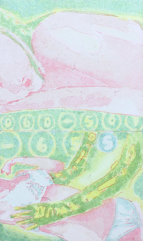 Exchanted Propaganda1 · 장지에 채색 · 26x17cm · 2022 · 김지우 · Kim Jiwoo · (이미지 출처 = 아트랩 범어) · (Source = Artlab Beomeo)