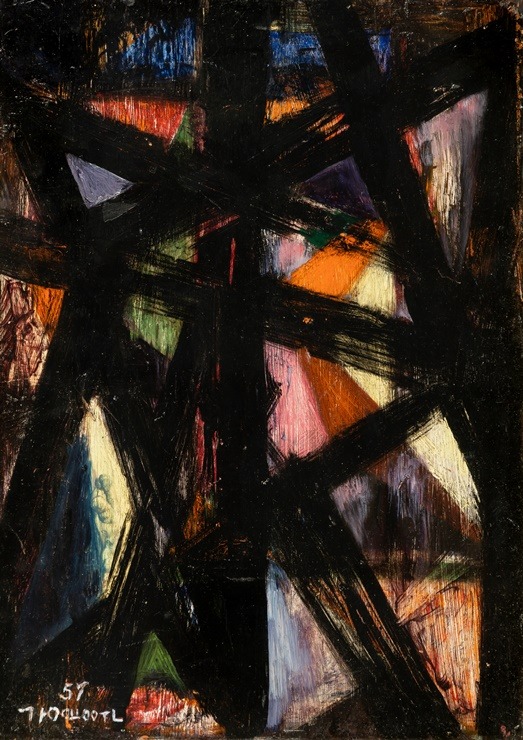 부활 復活 · 목판에 유채 · 33.3 x 24.2cm · 1957 · 강용운 · (이미지 출처 = 광주시립미술관) · (source = Gwangju Museum of Art)
