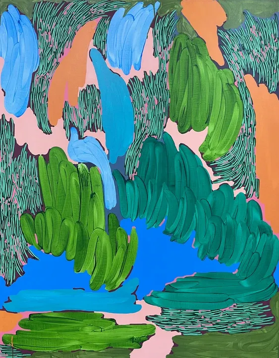 Discover-garden space #37-1 · acrylic on canvas · 116.8x91cm · 2022 · Discover-garden space #37-1 · acrylic on canvas · 정민희 · Jung Minhee · (이미지 출처 = 충무로 갤러리) · (Source = chungmuro gallery)