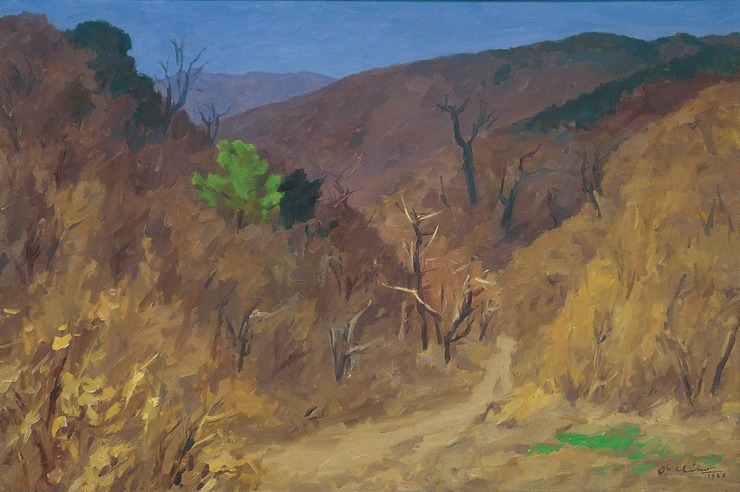만추 · 캔버스에 유채 · 97 x 145 · 오지호 · (이미지 출처 = 광주시립미술관) · (source = Gwangju Museum of Art)