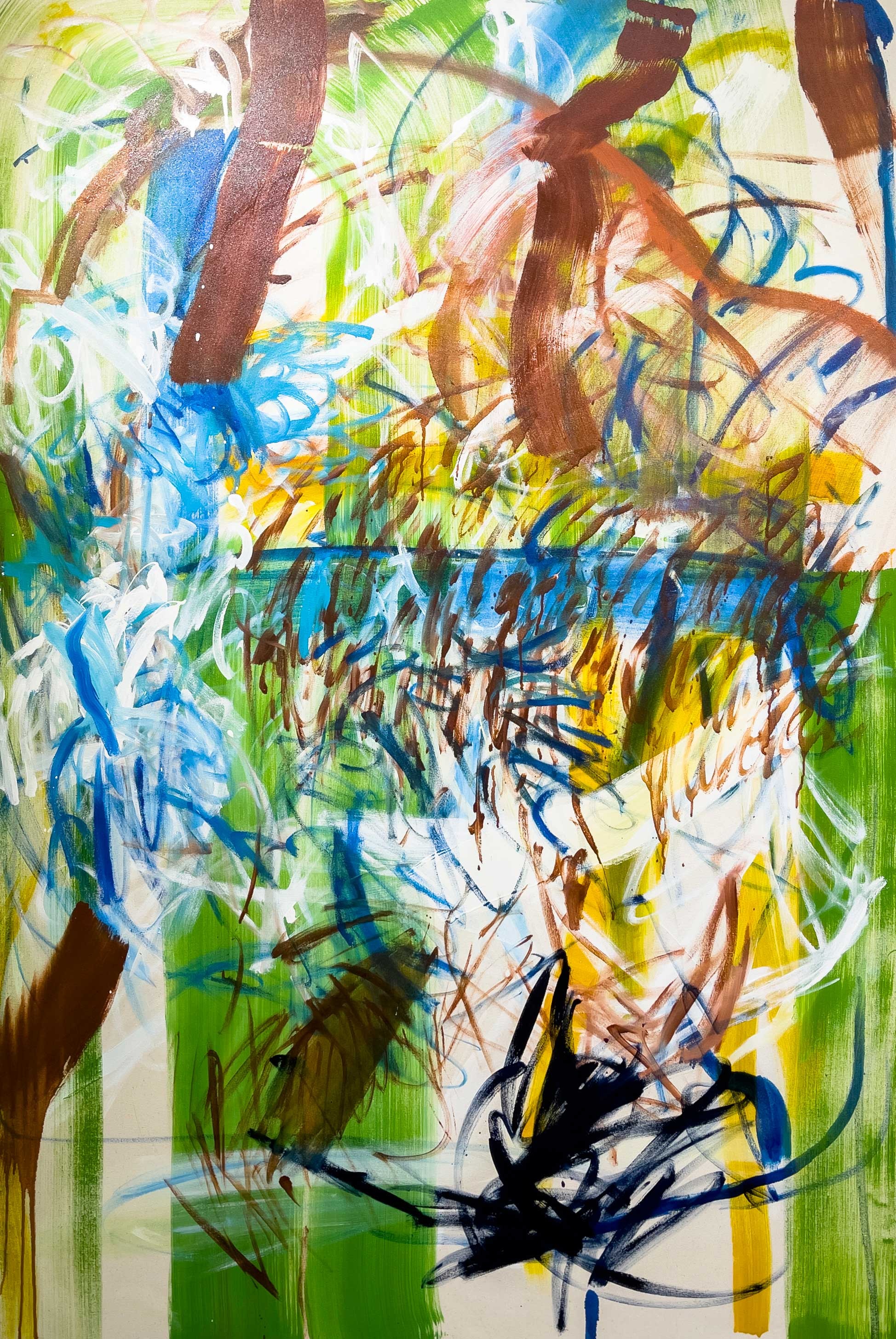 기둥 사이를 가로지르는 바람 · oil on canvas · 194 x 131 cm · 2022 · 김시원 · Ghim Siwon · (이미지 출처 = 갤러리가비) · (Source = Gallery Gabi)