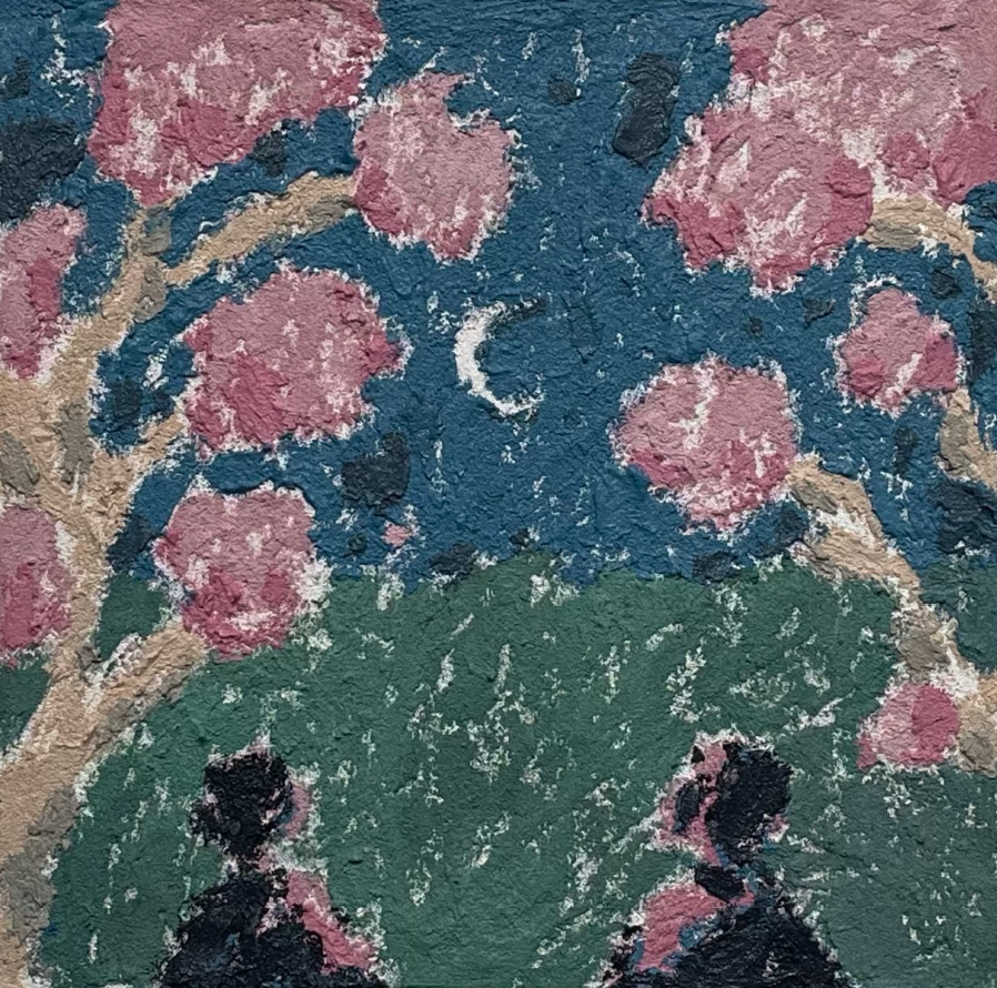 도움.1 · Mixed media on plywood · 30 x 30 cm · 2022 · Mixed media on plywood · 오혁진 · Oh Hyukjin · (이미지 출처 = 클램프 갤러리) · (Source = klampgallery)