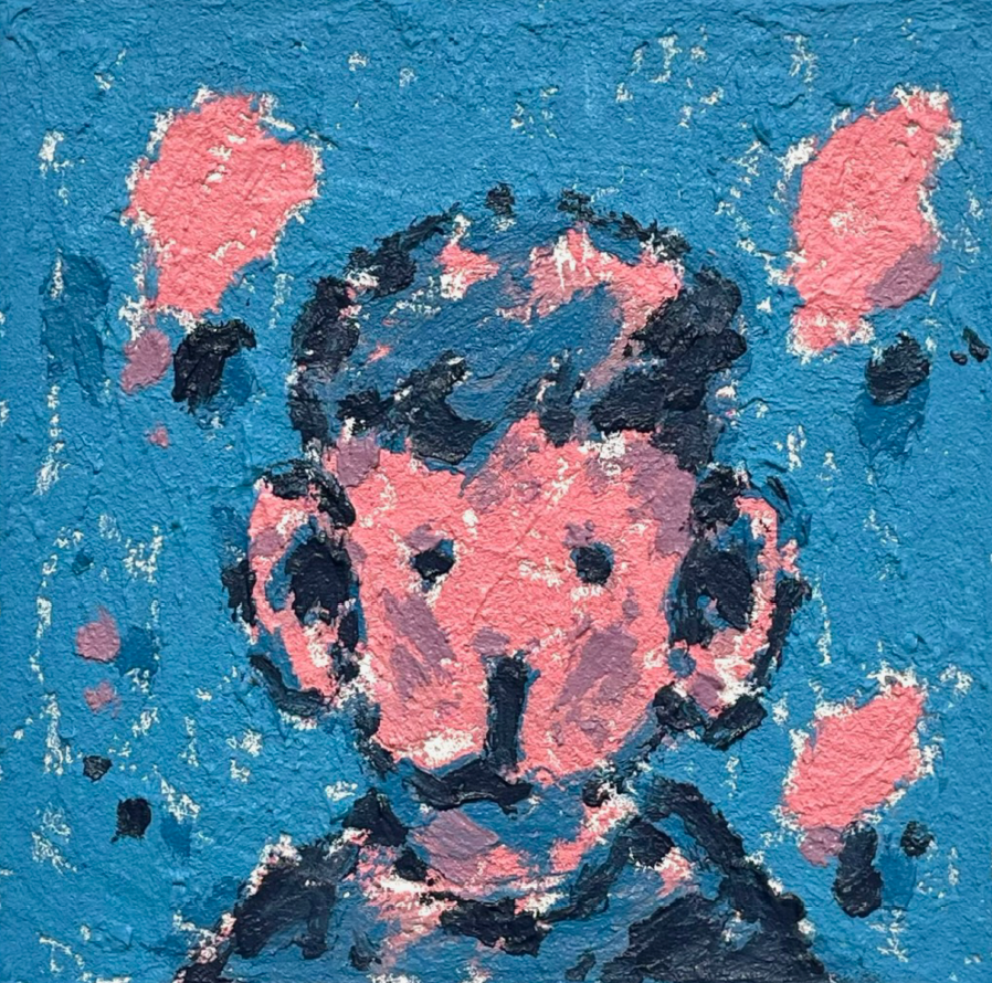 Little Boy · Mixed media on plywood · 30 x 30 cm · 2022 · Little Boy · Mixed media on plywood · 오혁진 · Oh Hyukjin · (이미지 출처 = 클램프 갤러리) · (Source = klampgallery)