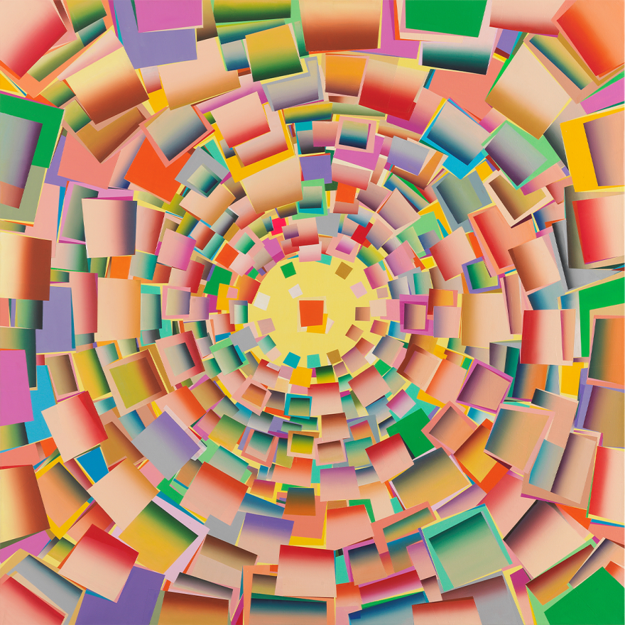 Light 2022-11B · Acrylic on canvas · 150 x 150 cm · 2022 · Light 2022-11B · Acrylic on canvas · 우제길 · Woo Jaeghil · (이미지 출처 = 가나아트) · (Source = Gana Art)