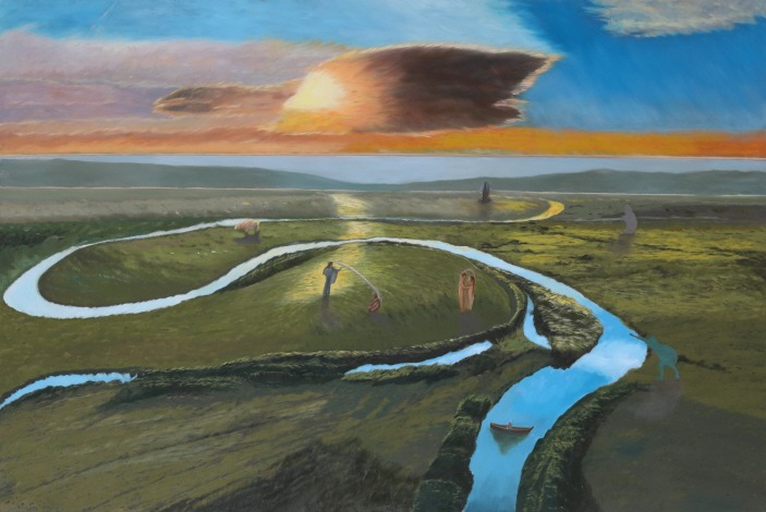 옥시모로닉 플래닛 · 캔버스에 유채 · 193 x 130 cm · 2022 · oil on canvas · 이시형 · Lee Sihyeong · (출처=우민아트센터)