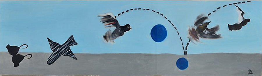 춤3 · oil on canvas · 45.8x141cm · 2019 · 조구 · Jo Gu · (이미지 출처 = 플레이스막3) · (Source = placemak3)
