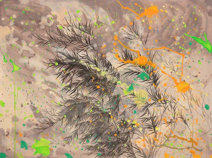 난기류20 · 장지에 채색 · 97x130.3cm · 2022 · 김효진 · Kim Hyojin · (이미지 출처 = 갤러리이든) · (Source = gallery eden)