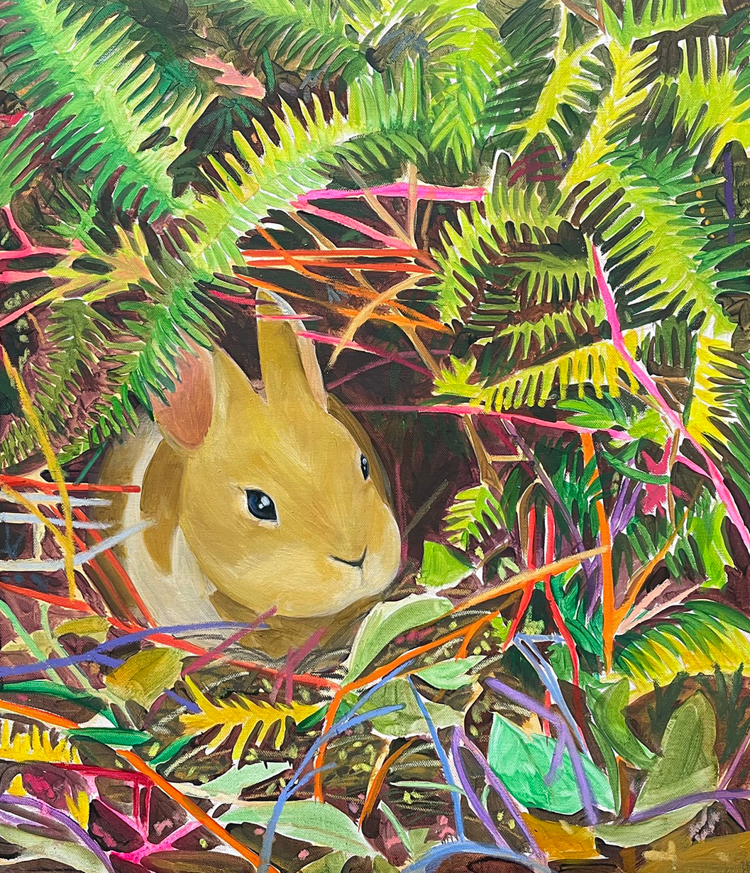 Good morning · Acrylic and oil on canvas · 53.0x45.5cm · 2022 · 김현경 · (이미지 출처 = 하랑갤러리) · (Source = Harang Gallery)