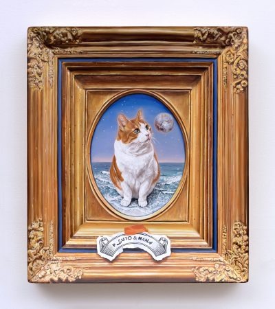 Pluto and Nana · Oil on constructed birch panel · 39 x 34 x 6 cm · 2022 · Pluto and Nana · Oil on constructed birch panel · 이경미 · Lee Kyoungmi · (출처=갤러리 플래닛)