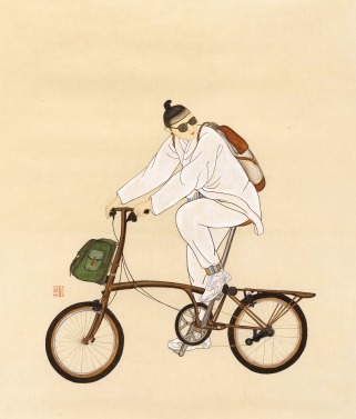 네가 더 빛나는 · 비단에 석채 · 63x53cm · 2022 · 함보경 · Ham Bogyeong · (이미지 출처 = 아트스페이스 J) · (Source = Artspace J)