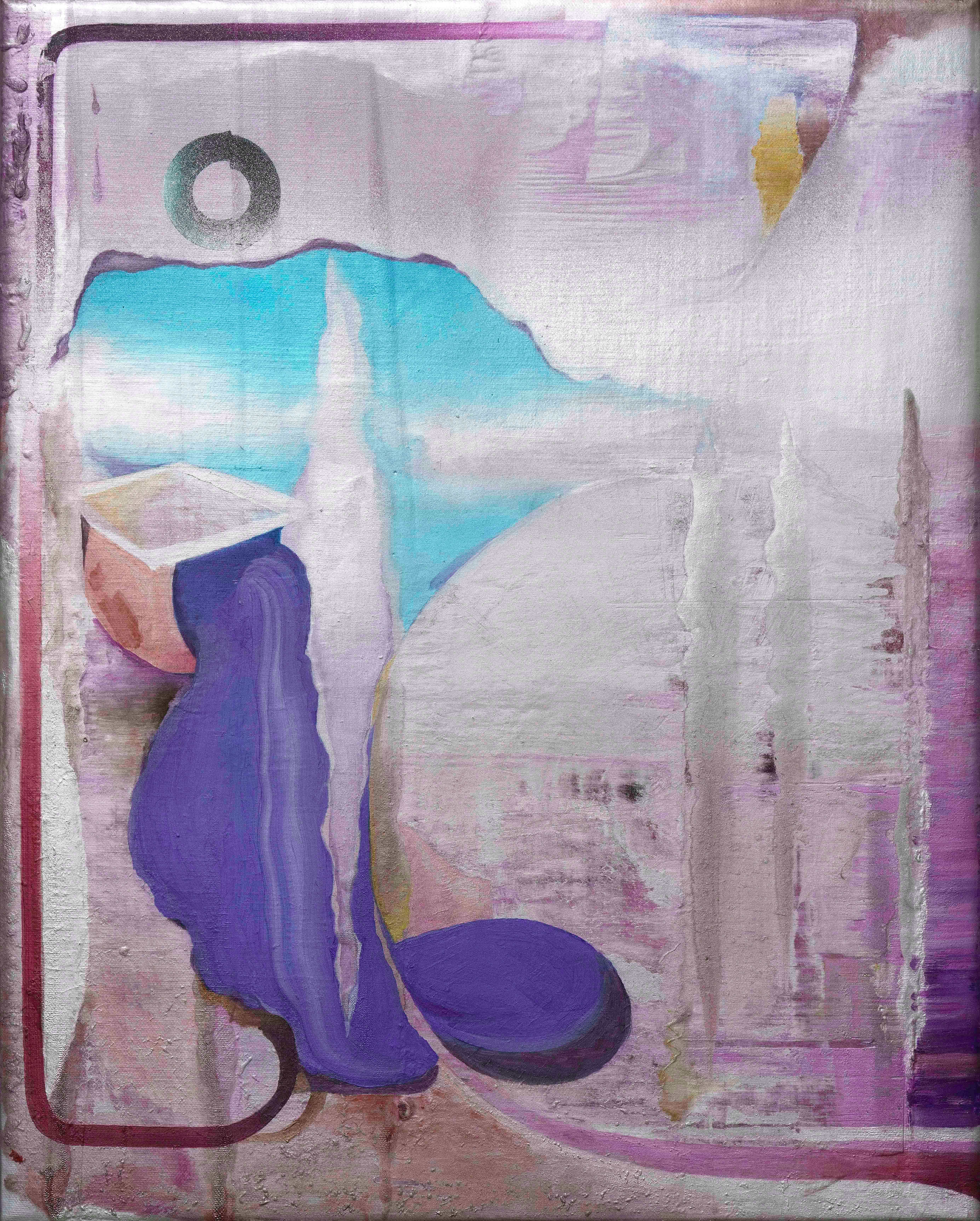 폭포 · mixed media on canvas · 50 x 40 cm · 2022 · 박성소영 · PARK Soyoung · (이미지 출처 = p21) · (Source = p21)
