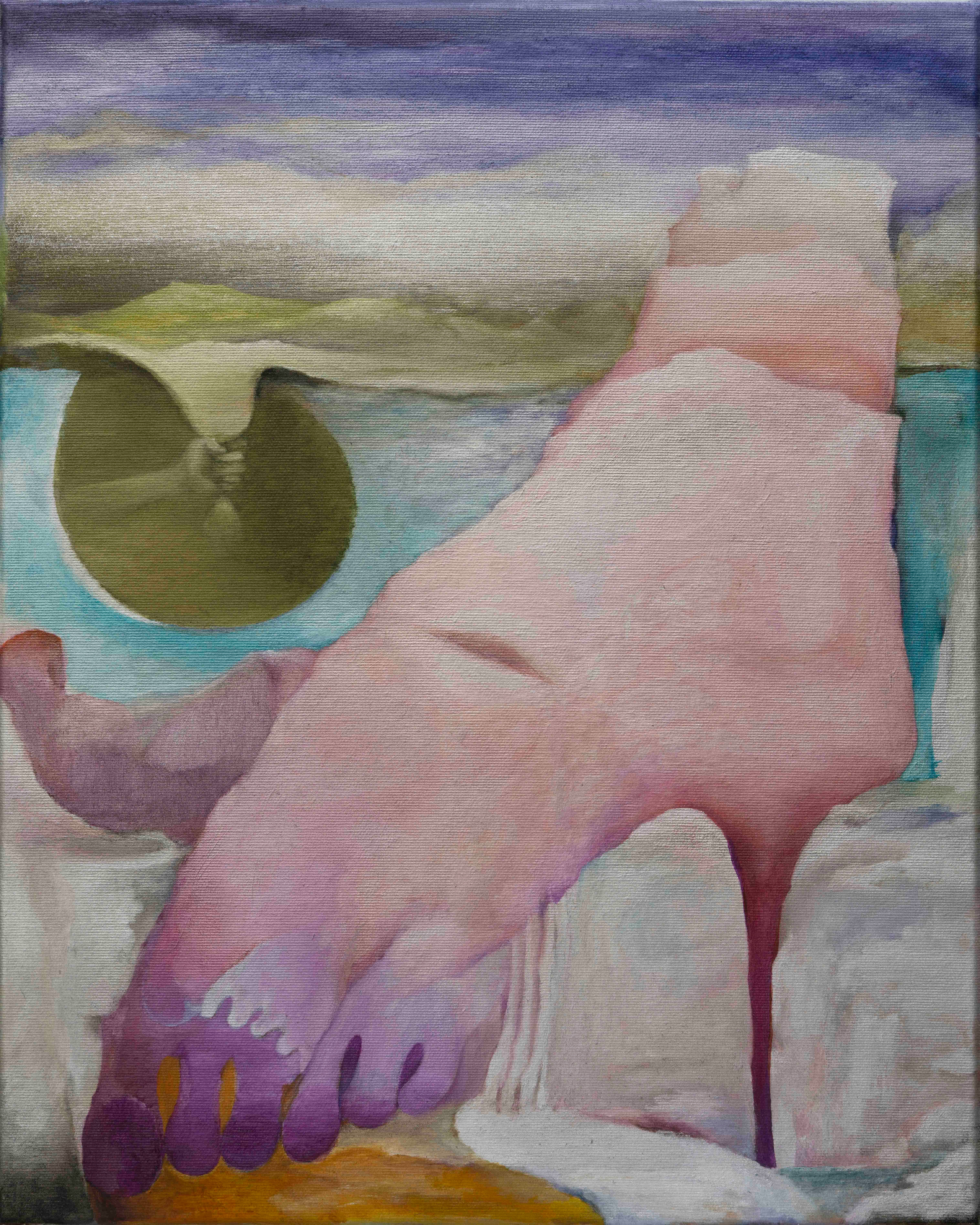 성스러운 산 · mixed media on canvas · 50 x 40 cm · 2022 · 박성소영 · PARK Soyoung · (이미지 출처 = p21) · (Source = p21)
