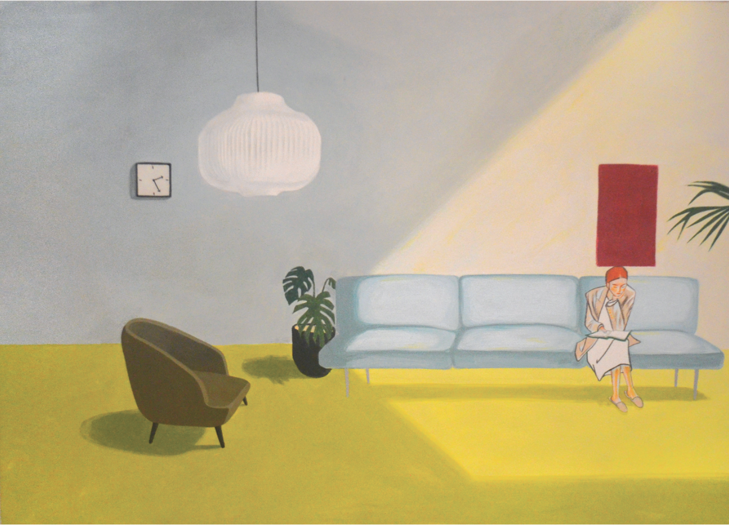 Untitled · Acrylic, color pencil on paper panel · 53.0x41.0cm · 2022 · 윤선영 · Yoon Seonyeong · (이미지 출처 = 하랑갤러리) · (Source = Harang Gallery)