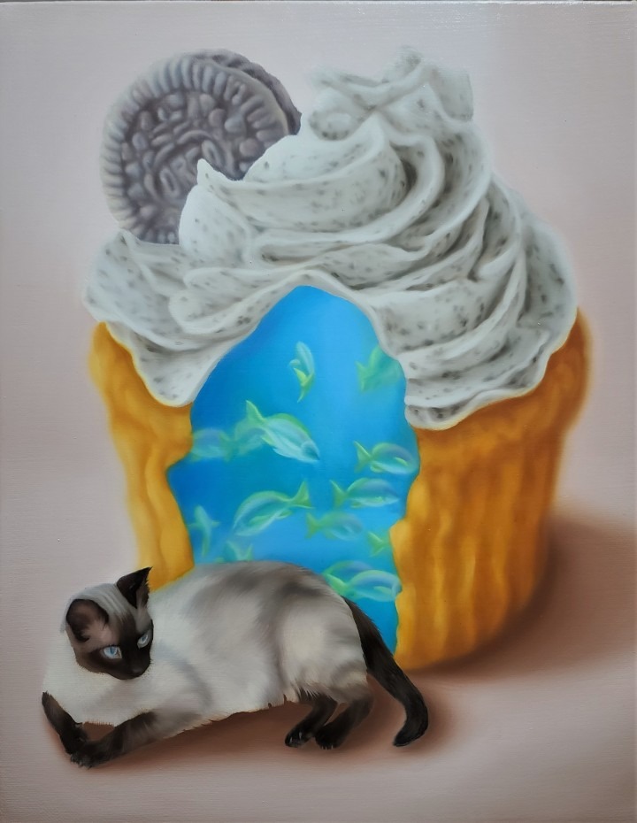 Sweet Shelter · Oil on canvas · 40.9  x 31.8cm · 2021 · Sweet Shelter · Oil on canvas · 이지희 · Lee Ji Hee · (출처 = 비비안초이 갤러리) · (Source = Vivianchoi Gallery)