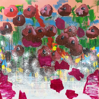 휴지통 · 캔버스에 아크릴 · 45.5×45.5cm · 2023 · 손위혁 · Son Wihyeok · (이미지 출처 = 중랑아트센터) · (Source = JUNGNANG ART CENTER)
