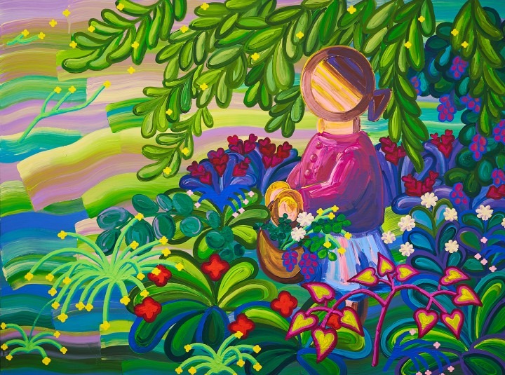 Blossom · acrylic on canvas · 97  x 130.3cm · 2021 · Blossom · acrylic on canvas · 정새롬 · Jung Saerom · (출처 = 비비안초이 갤러리) · (Source = Vivianchoi Gallery)