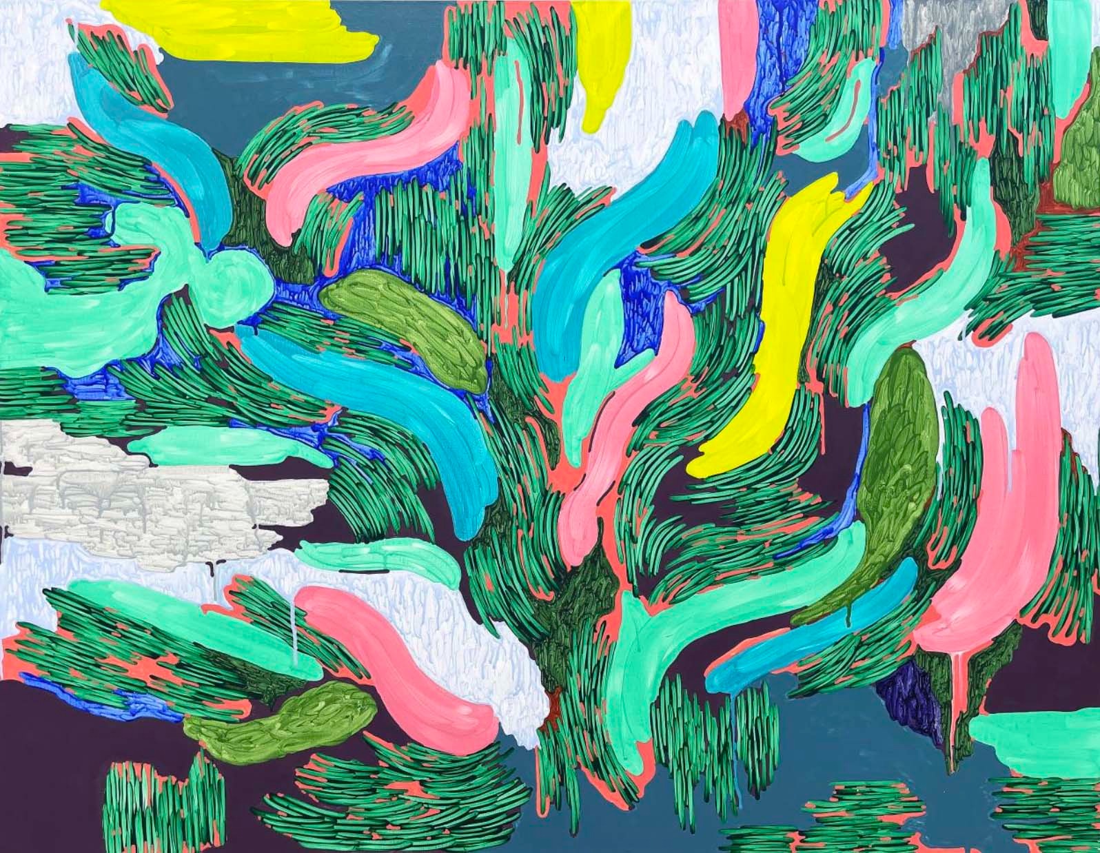 Discover-garden space #27 · Acrylic on canvas · 91 x 116.8 cm · 2022 · Discover-garden space #27 · Acrylic on canvas · 정민희 · Jung Minhee · (이미지 제공 = 비비안초이 갤러리) · (Source = Vivianchoi Gallery)
