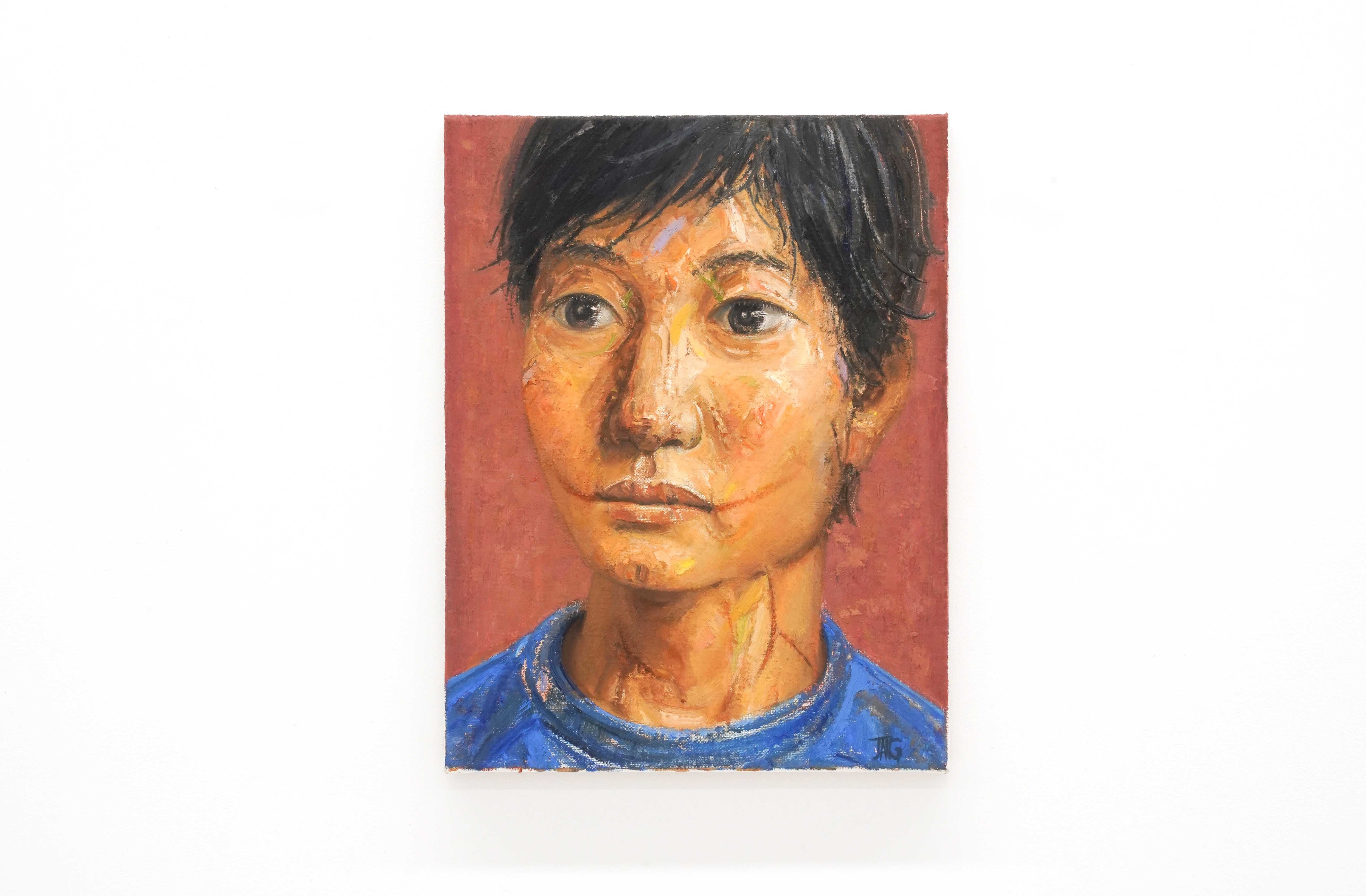 웃는 남자 · Oil on canvas · 27x35cm · 2020 · 장경국 · Jang Kyungguk · (이미지 출처 = 갤러리 R) · (Source = Gallery R)