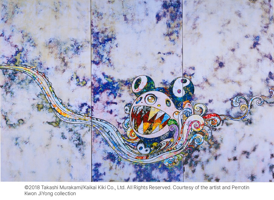 727 드래곤 · 알루미늄 프레임, 캔버스에 아크릴릭 · 300x450cm · 2018 · 무라카미 다카시 · Murakami Takashi · (이미지 출처 = 부산시립미술관) · (Source = Busan Museum of Art)