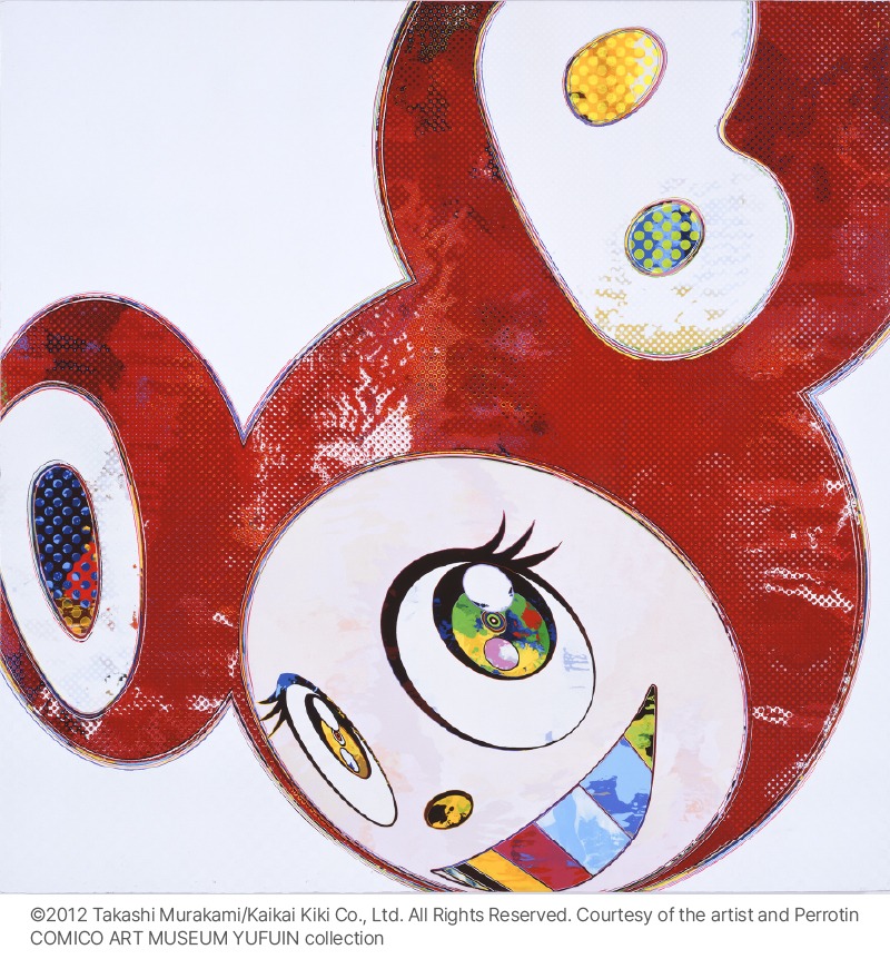 그리고 나서x6 (빨간 점: 슈퍼플랫 방식) · 판자, 아크릴에 아크릴릭 · 100x100cm · 2012 · 무라카미 다카시 · Murakami Takashi · (이미지 출처 = 부산시립미술관) · (Source = Busan Museum of Art)