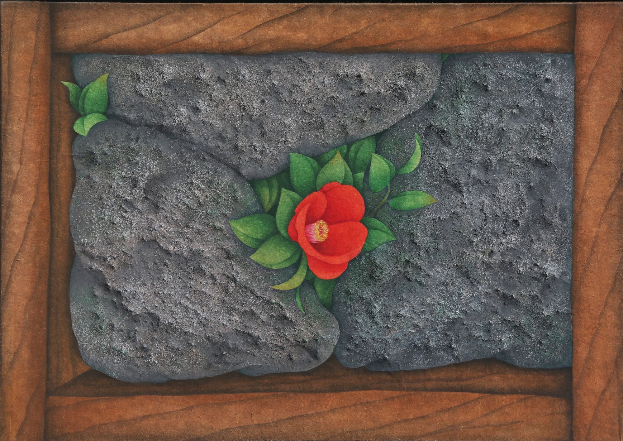 바람길6 · 순지에 분채, 봉채, 화학연료, 먹, 석분 · 52×36cm · 2022 · 김생아 · Kim Saengah · (이미지 제공 = 더 레퍼런스) · (Source = The  Reference)