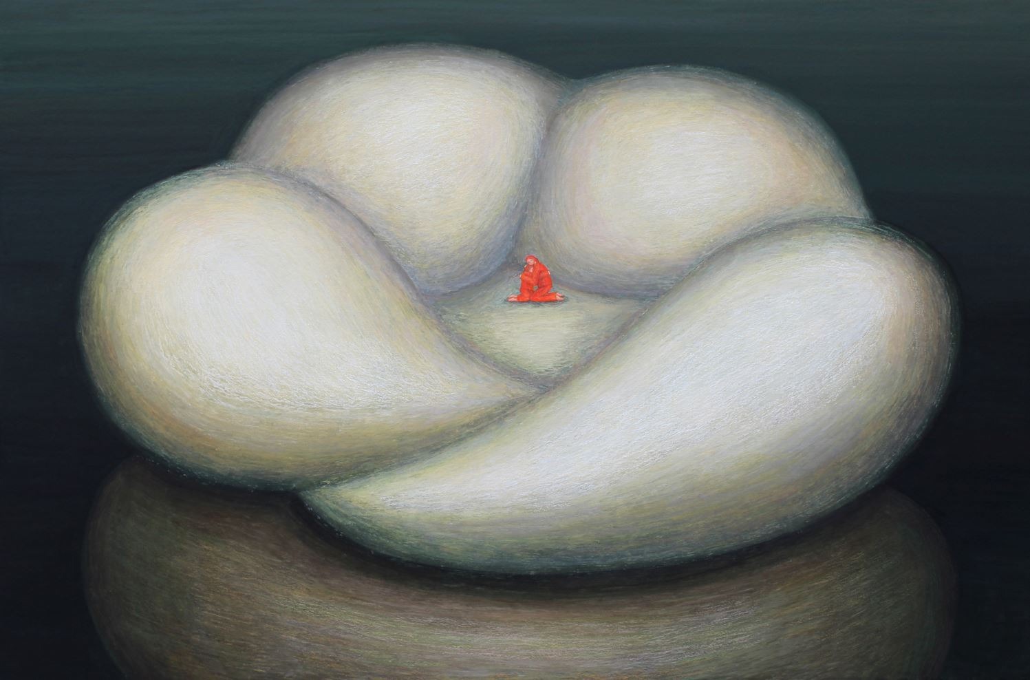 꽃이어라 · 종이판넬에 혼합매체 · 50x76cm · 2023 · 박유진 · Park Youjin · (이미지 제공 = 히피한남) · (Source = hippie hannam)