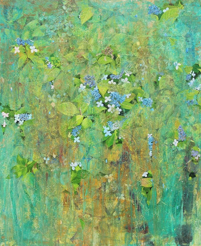 CLI-System(수국) · 캔버스에 유화 · 90.9x72cm · 2020 · CLI-System(수국) · oil on canvas · 박경호 · Park Kyoung Ho · (이미지 제공 = 리갤러리) · (Source = leegallery)