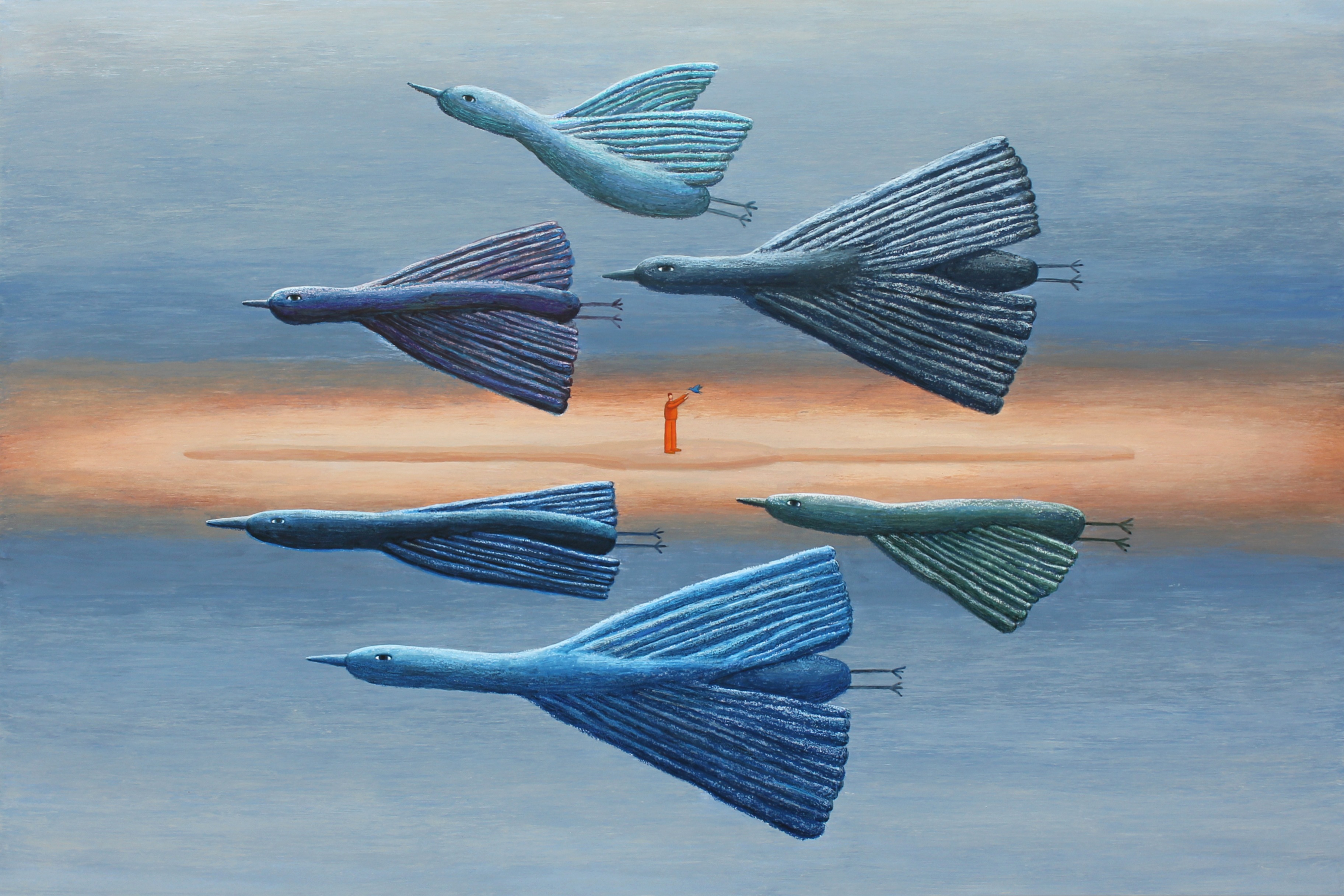 새의 섬 · 종이판넬에 혼합매체 · 60.6x90.9cm · 2022 · 박유진 · Park Youjin · (이미지 제공 = 히피한남) · (Source = hippie hannam)