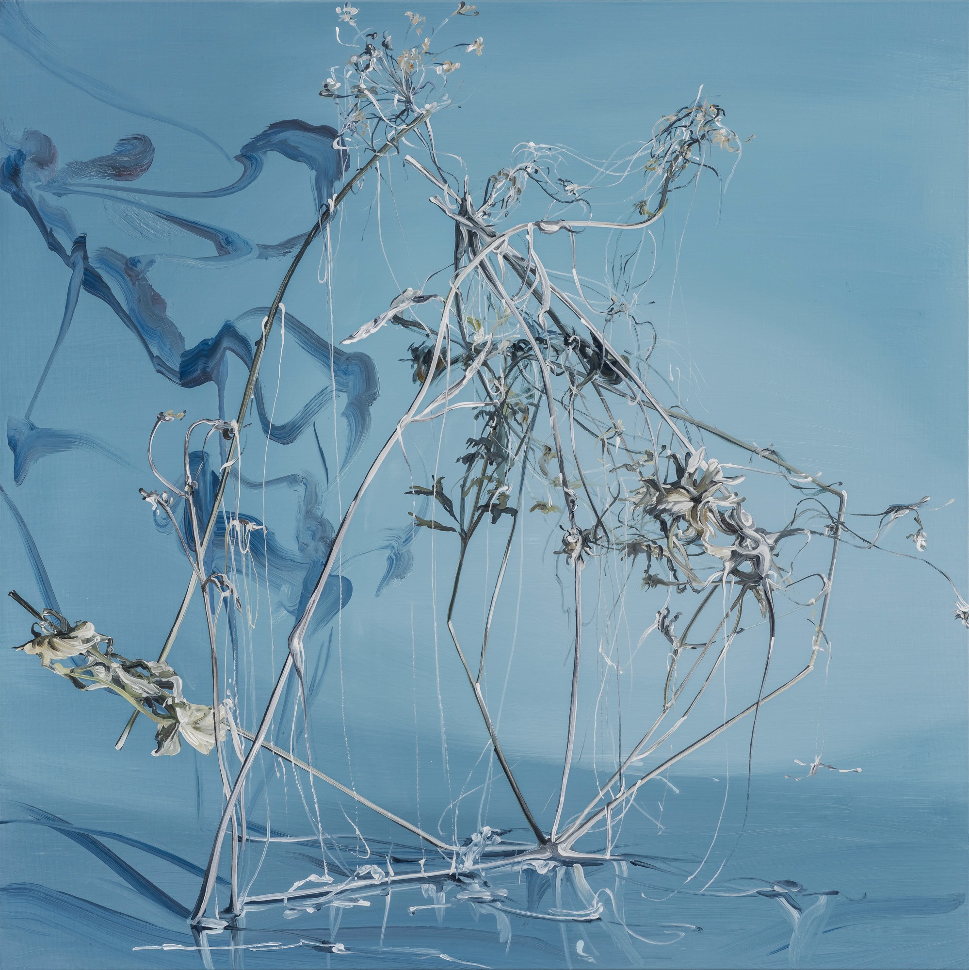 Silver Garden 1 · oil on canvas · 80x80cm · 2022 · Silver Garden 1 · oil on canvas · 노은주 · Noh Eunjoo · (이미지 제공 = 서정아트센터 강남) · (Image Source = Seojunt-art)