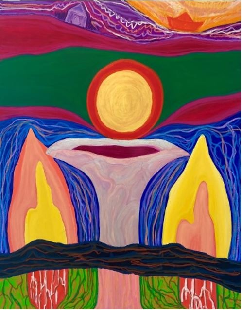 Eruption of Truth · Acrylic and oil pastel on canvas · 116.8 x 91.0 cm · Eruption of Truth · Acrylic and oil pastel on canvas · 성혜 · Sunghye · (이미지 제공 = 지담갤러리) · (Image Source = jidam gallery)