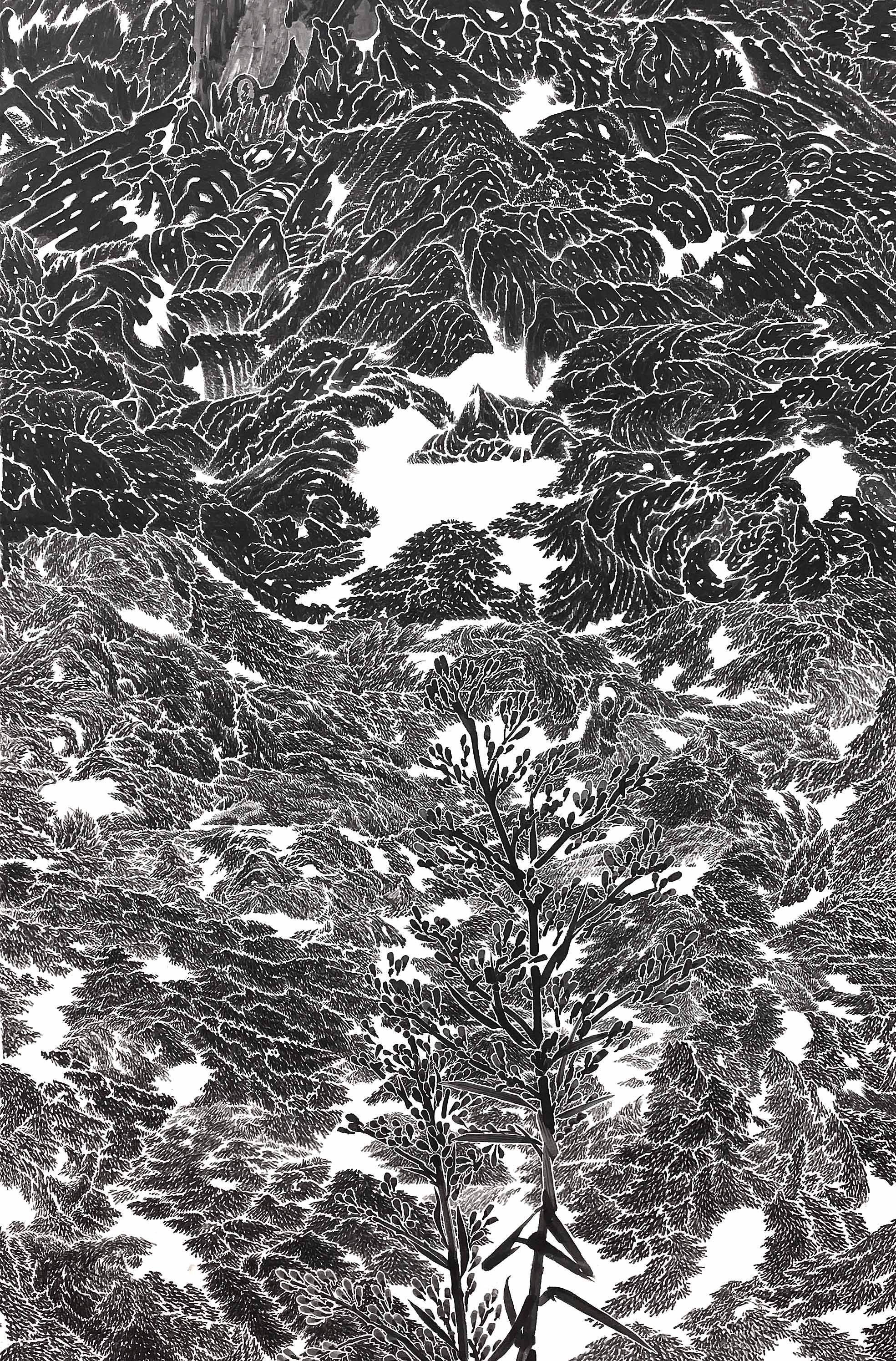 『독바위 공원 사생』 임모 · 지본수묵 · 120 x 180 cm · 2023 · 최형준 · Choi Hyeongjun · (이미지 작가 제공) · (Source = Choi Hyeongjun)