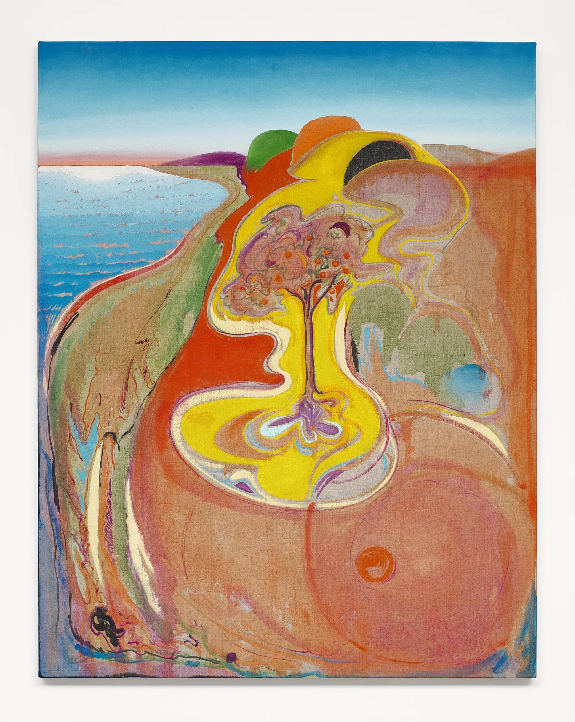 Camina Bajo Los Naranjos · oil on linen · 116.8 cm × 91.4 cm · 2023 · Camina Bajo Los Naranjos · oil on linen · 알레한드로 피네이로 베요 · Alejandro Piñeiro Bello · (이미지 출처 = 페이스 갤러리) · (Image Source = pace gallery)