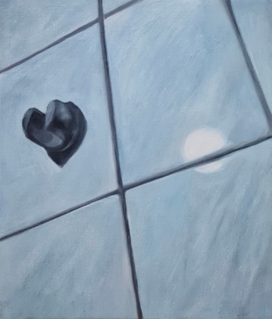진짜로, 어떤 흔적들은 분명히 사람을 쳐다본다니까 · 캔버스에 유화 · 22x27.3cm · 2023 · 사랑해 · S4ranghae · (이미지 제공 = 아트 포 랩) · (Source = art for lab)